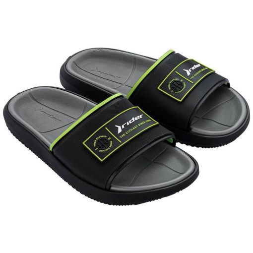 Rider Block Slide férfi papucs - fekete/zöld/szürke