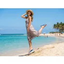 Ipanema Flower Bomb női papucs - kék