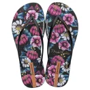 Ipanema Frida Kahlo női papucs - fekete