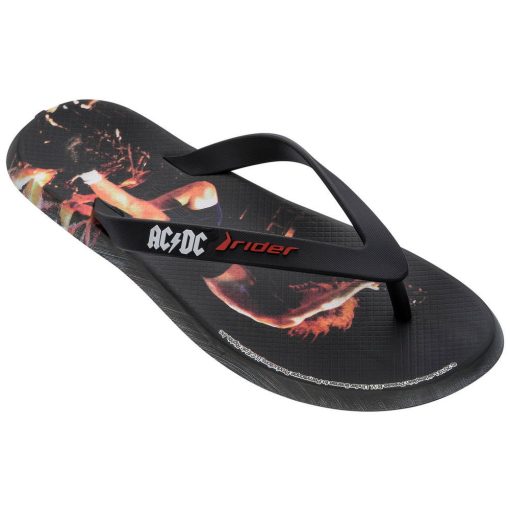 Rider Bands ACDC Thong férfi papucs - fekete/piros